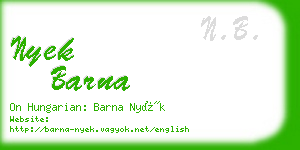 nyek barna business card